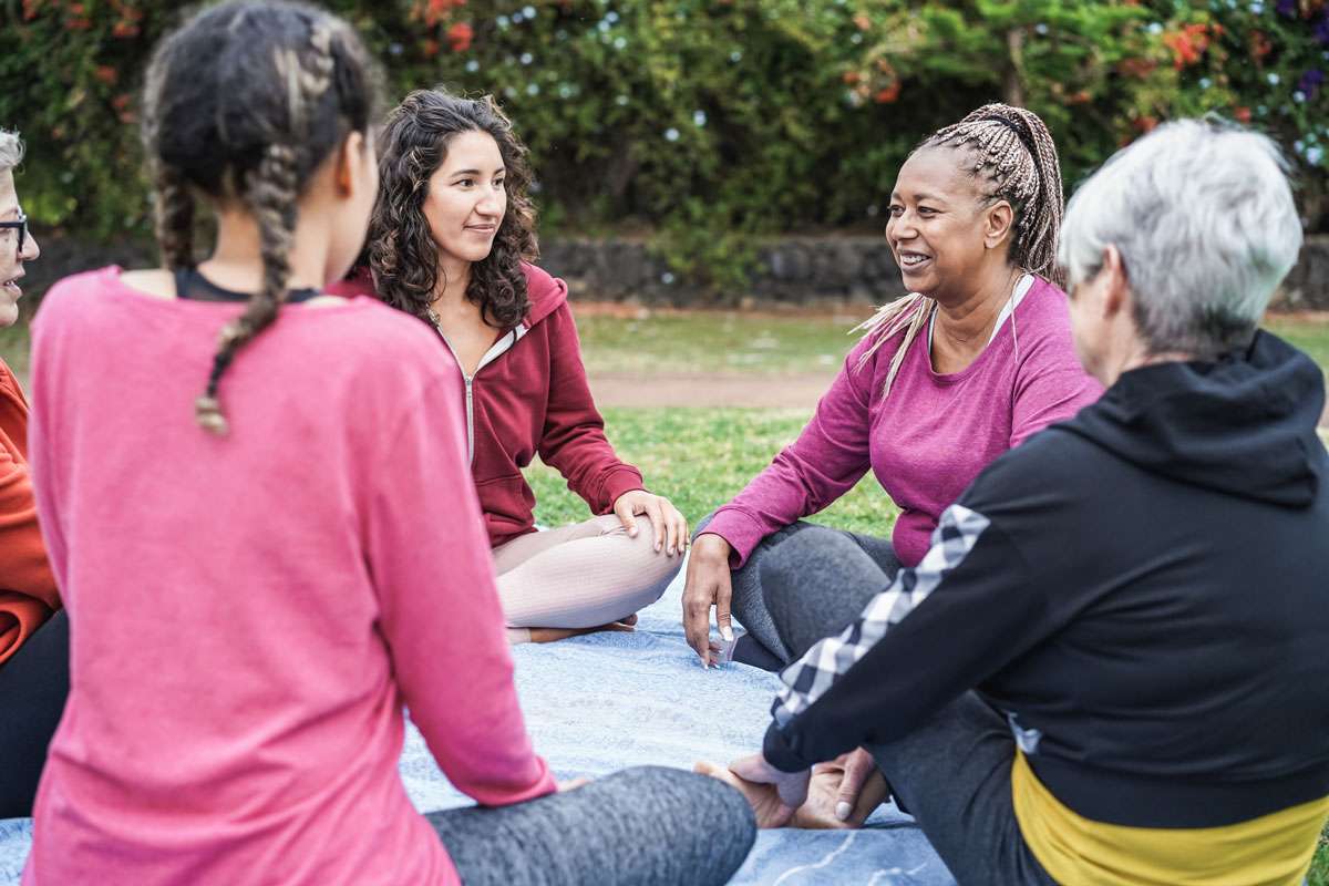 Group of women sitting in a circle